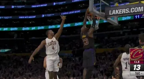 kaiyun sports-东契奇反击加速推进，小手一抖助攻詹姆斯双手灌框