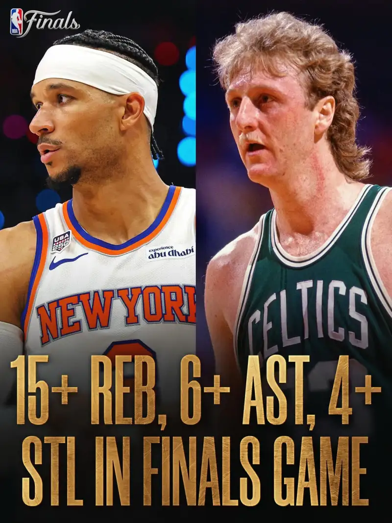 NBA官方：哈特总决赛单场15板4断6助攻，伯德后历史第二人